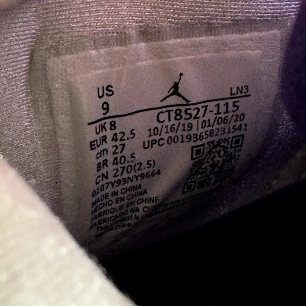 Size 9 - Nike Air Jordan 4 Retro Purple Metallic Men's Shoes
